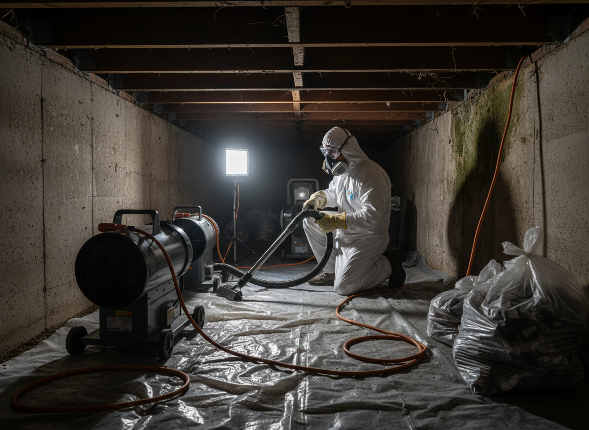 crawl space mold removal in Solana Beach